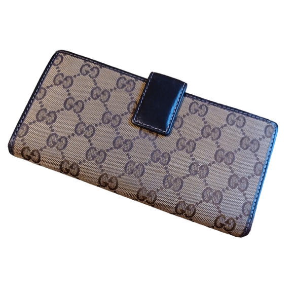 🤎GUCCI BRITT CONTINENTAL MONOGRAM CANVAS WALLET - Picture 3 of 16